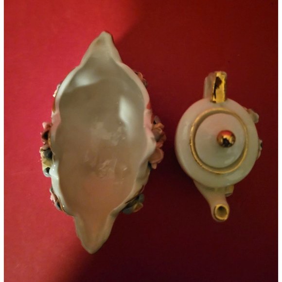 Small Decorative Trinket Box and Tea Pot Set - Picture 4 of 12